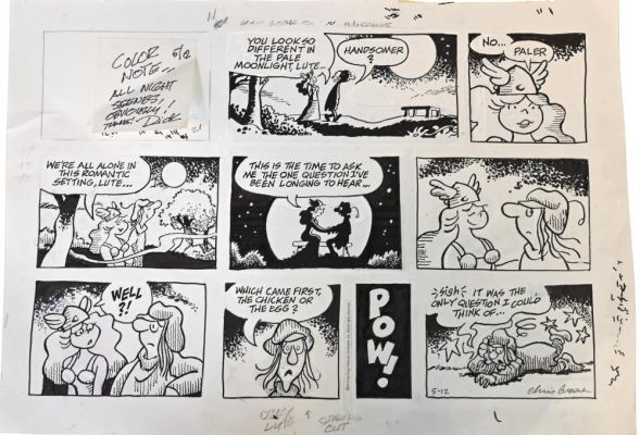 Lot 94 - Chris Browne (American 1952–2023), Hagar the Horrible Sunday Comic Strip Original Art Ink on paper, nine-panel Sunday… | misc / divers