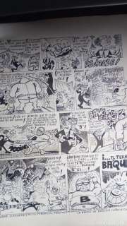 PAGINA GRANDE TINTA CHINA DIBUJO ORIGINAL MIRACLE GOWIN MARTIN CON MORTADELO IBAÑEZ VAZQUEZ GU-GU | todocoleccion