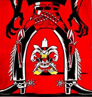 Cowboy Donald Duck - Large Painting By Tony Fernandez - Acrylic Art | Catawiki