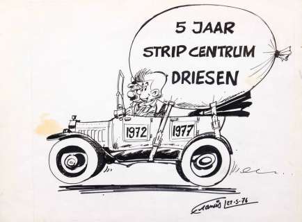 Francis | Marc Lebut, illustration de grand format au feutre… | Banque Dessinée