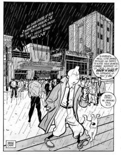 Clerc Serge. (Né En 1957) | CLERC Serge. Â«Tintin et le Rock’n RollÂ». Dessin Ã  l’encre de Chine et& | Tessier Sarrou