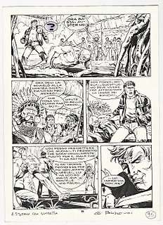 Mister No # 298 - Giovanni Bruzzo - tavola originale per "Serial Killer" - Loose page - (2000)