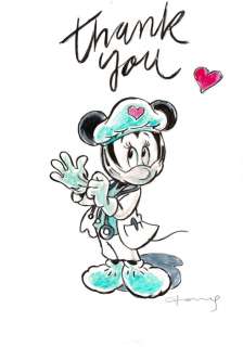 Minnie Nurse #ThankYou - Original Preparatory Drawing - Tony Fernandez - Original Art | Catawiki