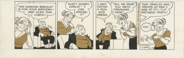 Bringing Up Father Original Ink Daily Newspaper Comic Strip Art Signed 1976 212 | eBay US (Buy It Now)