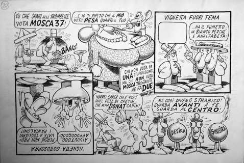Benito Jacovitti | MOSCA 37Tu che spari alle trombette | Spazio Papel