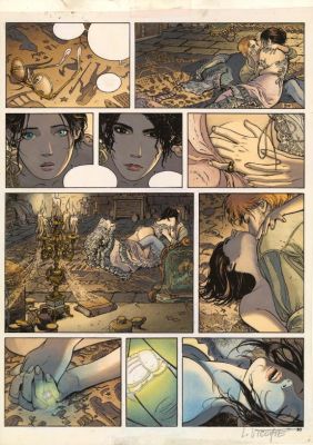 Laurent Vicomte | Bleu de mise en couleur pour la planche n°30 - L’Appel - Sasmira | Daniel Maghen