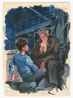 Guido Bertello - illustrazione originale per il romanzo "Luiso e il Mare" - Loose page - (1962) | Catawiki