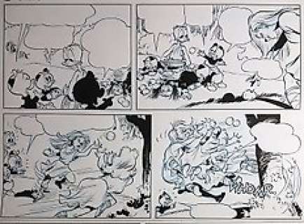 Daan Jippes - Originele pagina - (p.12) - Donald Duck - ’Apples’ - Original Art Page | Catawiki