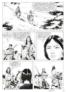 Magico Vento n. 92 - 2 Tavola Originale "la carica dei bisonti" - Loose page - First edition - (2005) | Catawiki