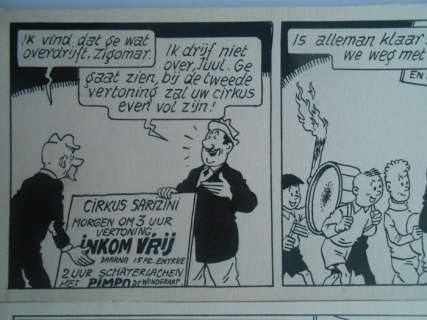 Nonkel Zigomar, Snoe en Snolleke - Originele pagina (p.6) in Chinese inkt - De witte maw-maw - (1953) | Catawiki