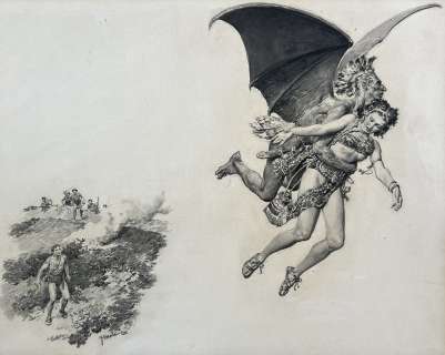 Duare, Pirates of Venus (1933)Fortunino Matania (Italian, 1881-1963) | SOLD | Shasta/Phoenix