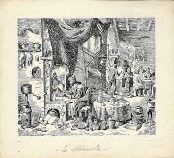 Giovanni Scolari - illustrazione originale "L’ Alchimista" - Anni ’30 - First edition | Catawiki