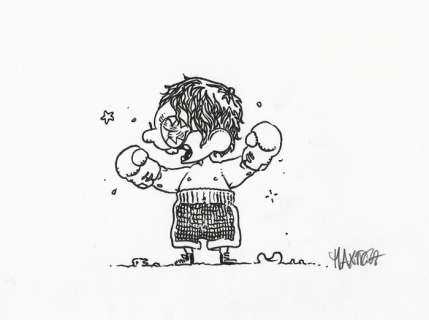 Il Manuale del Tamarro - Massimiliano Frezzato - illustrazione originale "Pinocky Balboa" - Loose page - (2019) | Catawiki