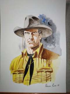 Tex - Fabrizio Russo - illustrazione inedita a colori - Loose page | Catawiki