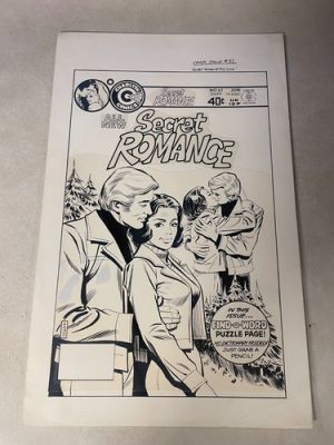 SECRET ROMANCE #43 COVER comic ART prod stats 1979 FRANK BOLLE KISSING FOREST | eBay US (Buy It Now)