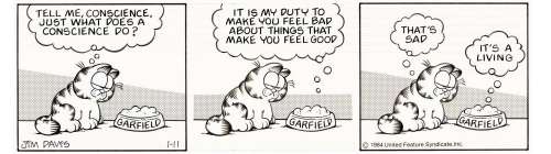 Jim Davis Garfield Daily Comic Strip Original Art dated 1-11-84, Ex: Jim Davis Collection | University Archives
