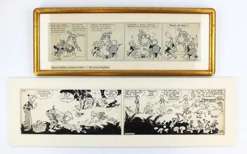 Two Comic Strips, Original Artwork: "Dotty Dippo" and "Tom Sawyer and Huck Finn" | University Archives