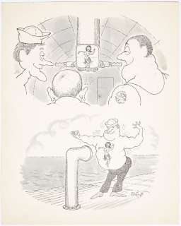Original art for a sailor gag cartoon AL JAFFEE | misc / divers