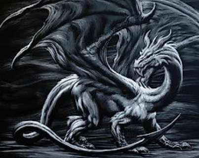 Ciruelo Cabral - Original painting 70 x 50 cm - Dragon 305-K - Watercolor - Original Art