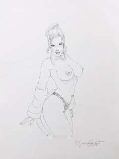 Giovanna Casotto - illustrazione originale a matita - firmata - Loose page | Catawiki