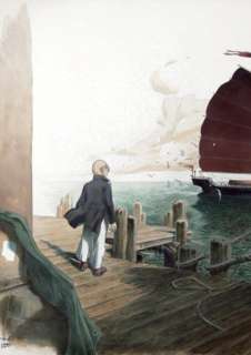 Le Gall | Théodore Poussin Port Jackson Aquarelle et mine de plomb pour cette | Millon