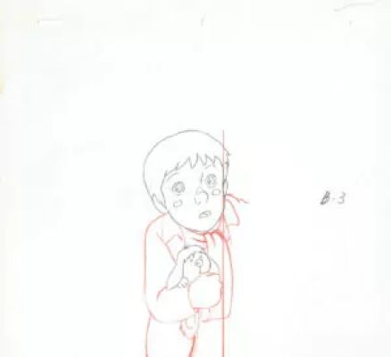 Seki Shuichi - Belle Et Sébastien | Belle et Sébastien – Sebastien et Pucci – Genga – 4994 | La Galerie de la Bande Dessinée