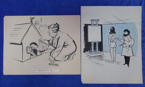 TWO COMICS, ONE BY MCGREGOR TITLED "NO, NO, DEAR!" OTHER BY ENDEAN UNTITLED | misc / divers