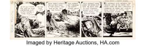 Caniff, Milton | Milton Caniff Terry and the Pirates Daily Comic Strip Original Art dated 7-10-46 (News Syndicate Co., 1946). ... | Heritage