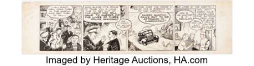 Marsh, Norman - Norman Marsh Dan Dunn Daily Comic Strip Original Art dated 8-5-38 (Publishers Syndicate, 1938)....