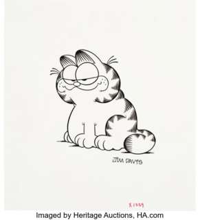 Davis, Jim | Jim Davis - Garfield Illustration Original Art (c.1980s).... | Heritage