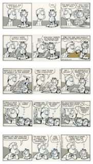 Davis, Jim | Jim Davis Garfield Consecutive Daily Comic Strip Original Art Group of 6 (United Feature Syndicate, 1994).... (Total: 6 Original Art) | Heritage
