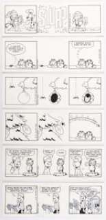 Davis, Jim | Jim Davis Garfield Consecutive Daily Comic Strip Original Art Group of 6 (PAWS, 2007).... (Total: 6 Original Art) | Heritage
