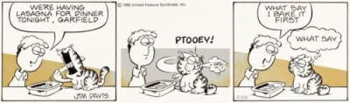 Davis, Jim | Jim Davis Garfield Daily Comic Strip Original Art dated 2-22-80 (United Feature Syndicate, 1980).... | Heritage