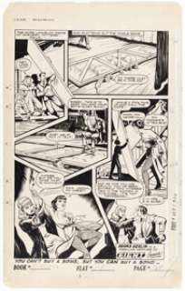 Blum, Alex - Alex Blum and Matt Baker Fight Comics #39 Story Page 6 Hooks Devlin Original Art (Fiction House, 1945)....