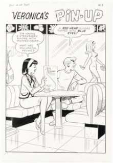 Decarlo, Dan | Dan DeCarlo and Rudy Lapick Archie’s Girls Betty and Veronica #129 Splash Page Original Art (Archie, 1966).... | Heritage