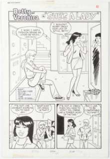 Dan Decarlo And Henry Scarpelli | Betty and Veronica #155 Complete 5-Page Story "She’s a Lady" Original Art (Archie, 2001). (Total: 5 Original Art) | Heritage