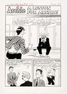 Bob White and Marty Epp Life with Archie #15 Complete 6-Page Chapter "A Lesson for Archie!" Original Art (Archie, 1962). (Total: 6 Original Art) | Heritage