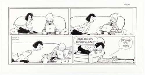 Jerry Scott and Jim Borgman Zits Sunday Comic Strip Original Art dated 4-12-15 (King Features Syndicate, 2015). | Heritage