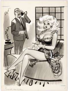 Bill Wenzel Gee-Whiz April-1961 Single Panel Gag Cartoon Illustration Original Art (Humorama, 1961). | Heritage