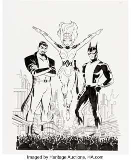 Darwyn Cooke Justice League: Gods & Monsters #1 Variant Cover Original Art (DC, 2015). | Heritage