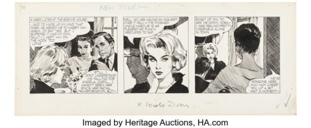 David Wright Carol Day #778 Daily Comic Strip Original Art (London Daily Mail, 1959). | Heritage