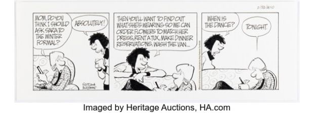 Jerry Scott and Jim Borgman Zits Daily Comic Strip Original Art dated 2-22-10 (King Features Syndicate, 2010). | Heritage