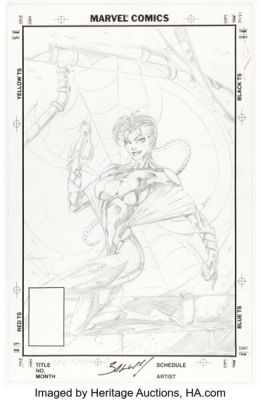Mark Bagley The Amazing Spider-Man #414 Delilah First Appearance Unpublished Cover Pencils Original Art (Marvel, 1996). | Heritage