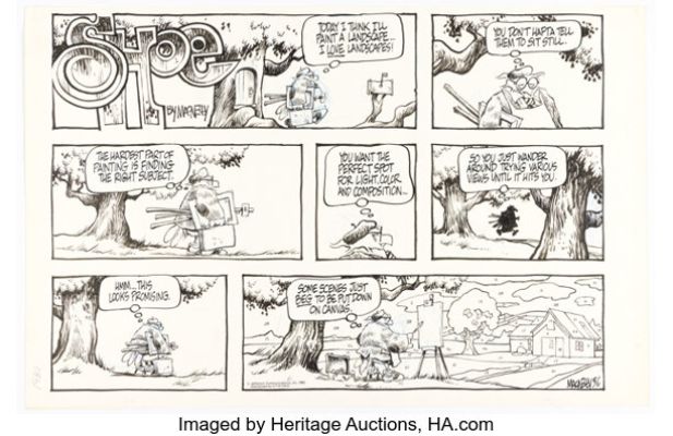 Jeff MacNelly Shoe Sunday Comic Strip Original Art dated 5-11-80 (C.T.N.Y.N.S., 1980). | Heritage