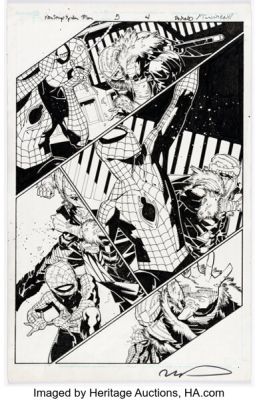 Chris Bachalo and Tim Townsend Non-Stop Spider-Man #5 Story Page 4 Original Art (Marvel, 2021). | Heritage