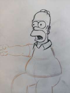 The Simpsons - Original Animation Art drawing - Homer - First edition | Catawiki