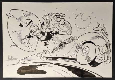 Paperinik - Lara Molinari - illustrazione orig. "Nessuno puÃ² fermare PK" - First edition - (2018) | Catawiki