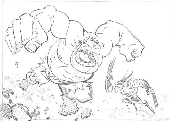 Hulk vs. Wolverine | Corner4art