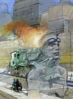 *Enki Bilal Né En 1951 Le Creusot, 2 Minutes D’arrêt Impression Rehaussée D’acrylique Pour Une Illustration Destinée Ã€ L’affi... | Le Creusot, 2 minutes d’arrêt | Artcurial