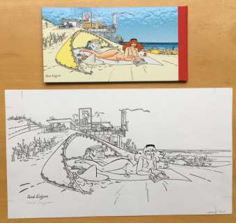 Franka - Originele tekening Bars -boekje + boekje: "Bars naar het strand" - (2008) | Catawiki